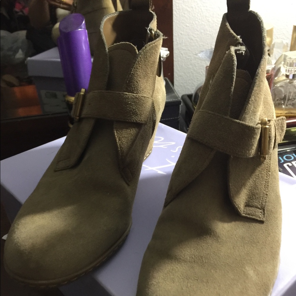 Franco Sarto wedge booties 7 1/2.